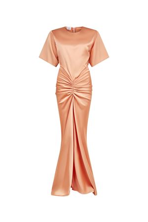 Abito lungo Iris in raso lucido color pesca THE ANDAMANE | TM190177ATNP229PEACH